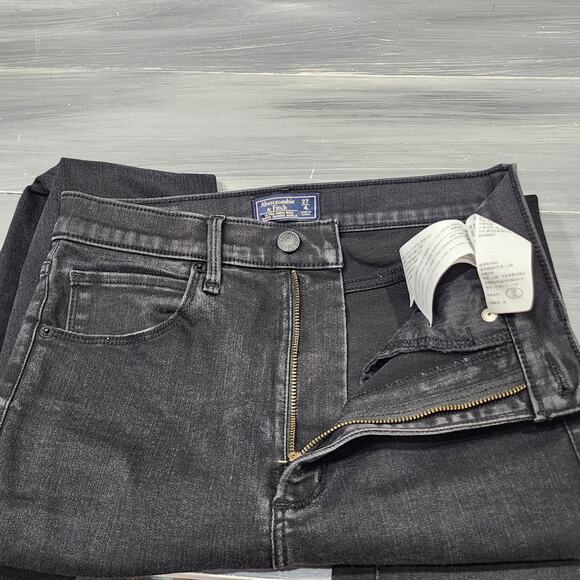 Abercrombie & Fitch Ultra High Rise Super Skinny Ankle 4 Long Black Distressed - Picture 6 of 12